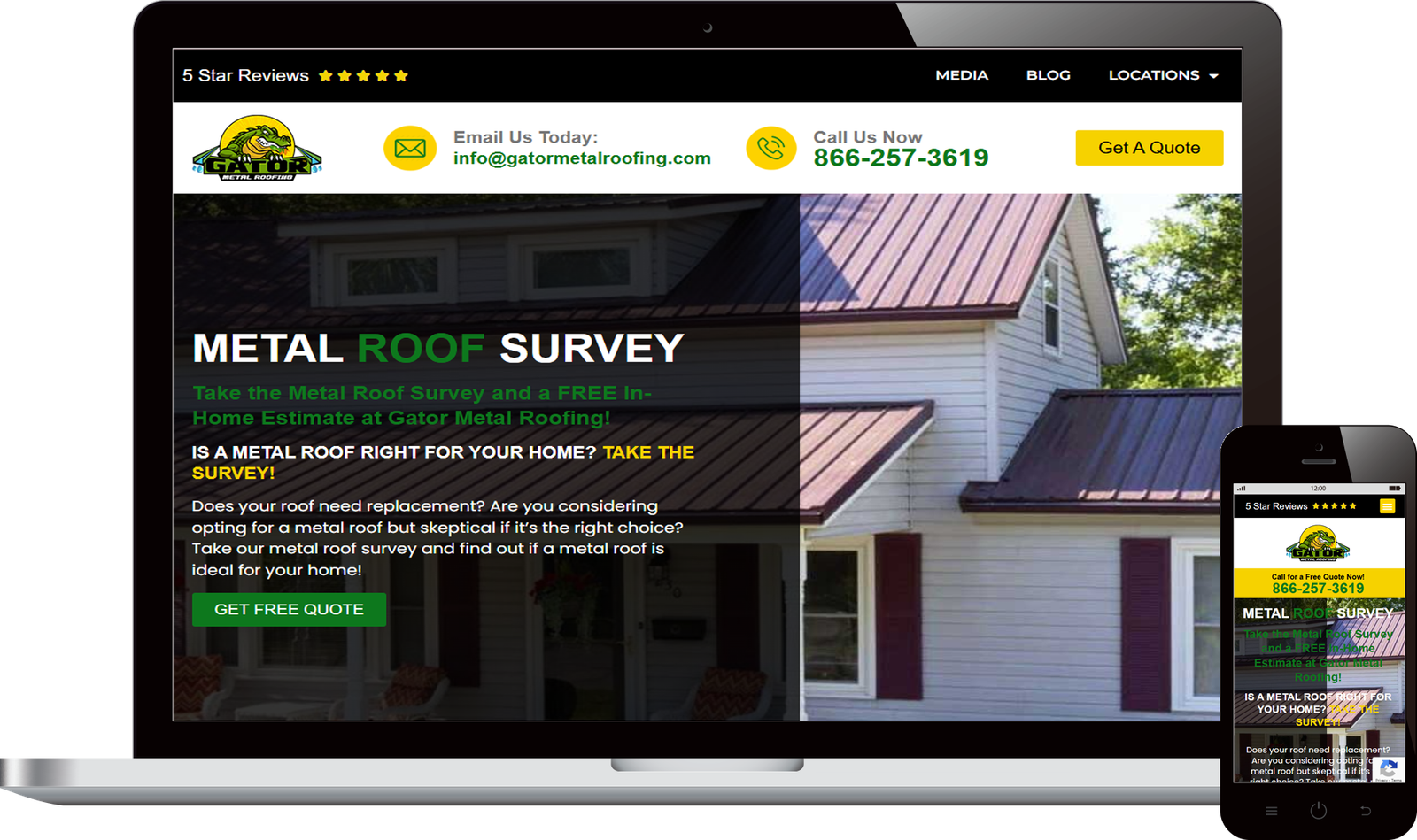 Roofing Website Design