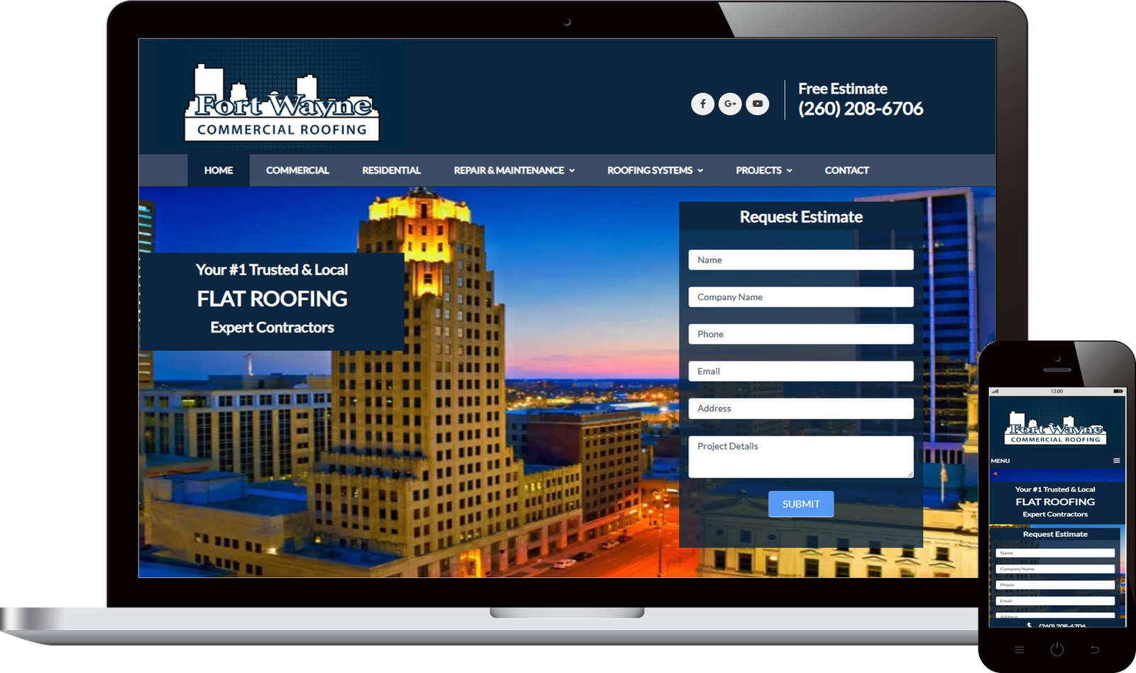 Roofing Website Design